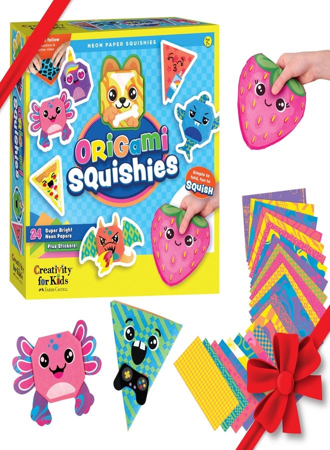 Creativity for Kids Origami Squishies Kit | Fold, Decorate & Squish 24 Bright Paper Creations | DIY Arts & Crafts for Kids to Build STEAM Skills & Creativity (Ages 7+) - Image 1